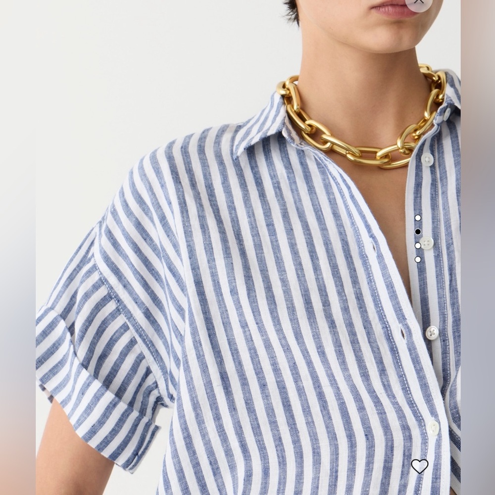 Capitaine shirt in striped Baird
McNutt Irish linen in Dark Evening Size L
